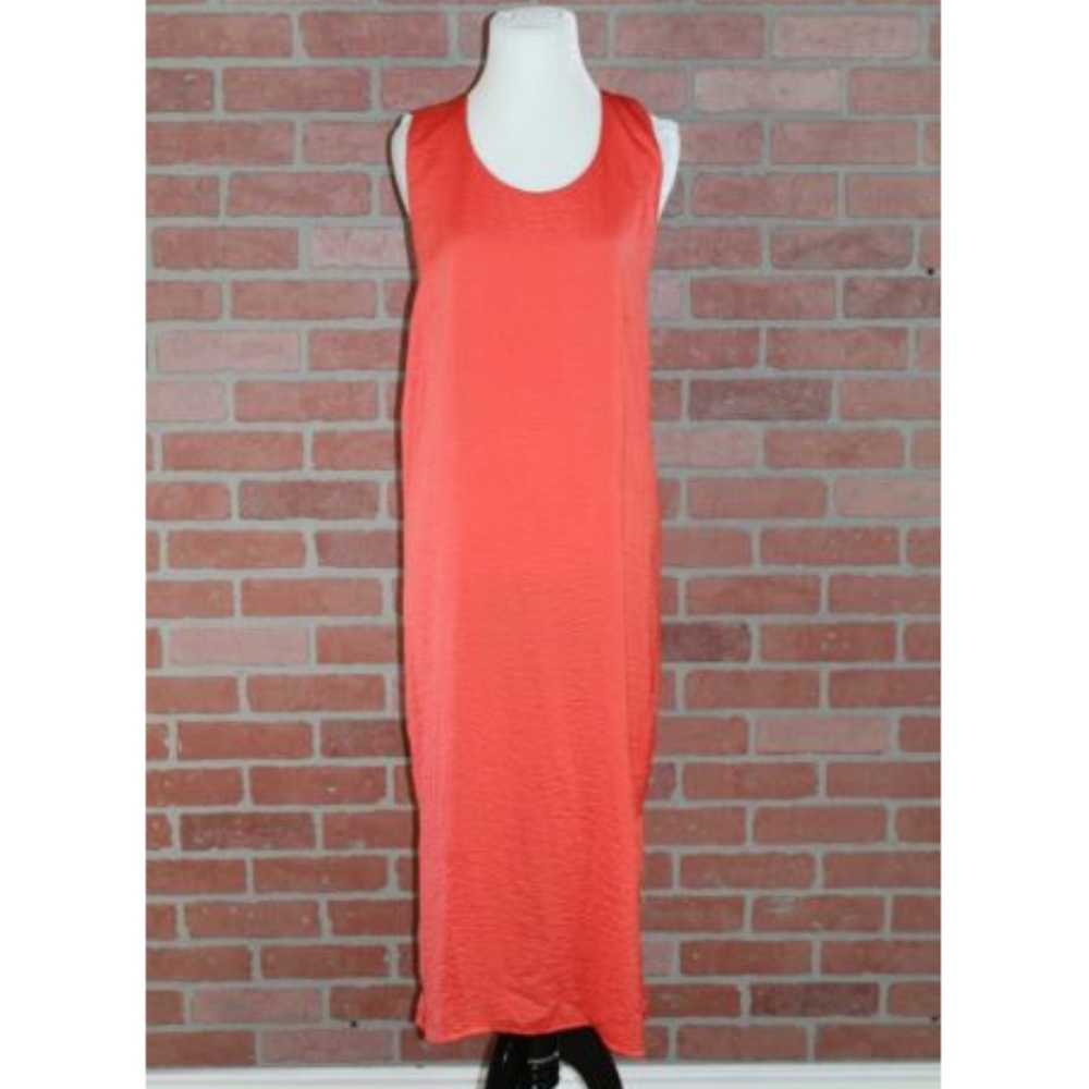 JustFab Womens Small Sleeveless Orange Maxi Dress